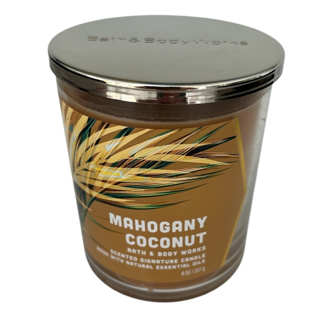 Bath & Body Works Mahogany Coconut Single Wick Candle - New